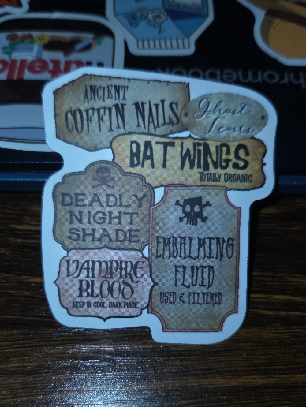 Halloween Apothecary Labels Sticker - Vintage Tan and Brown